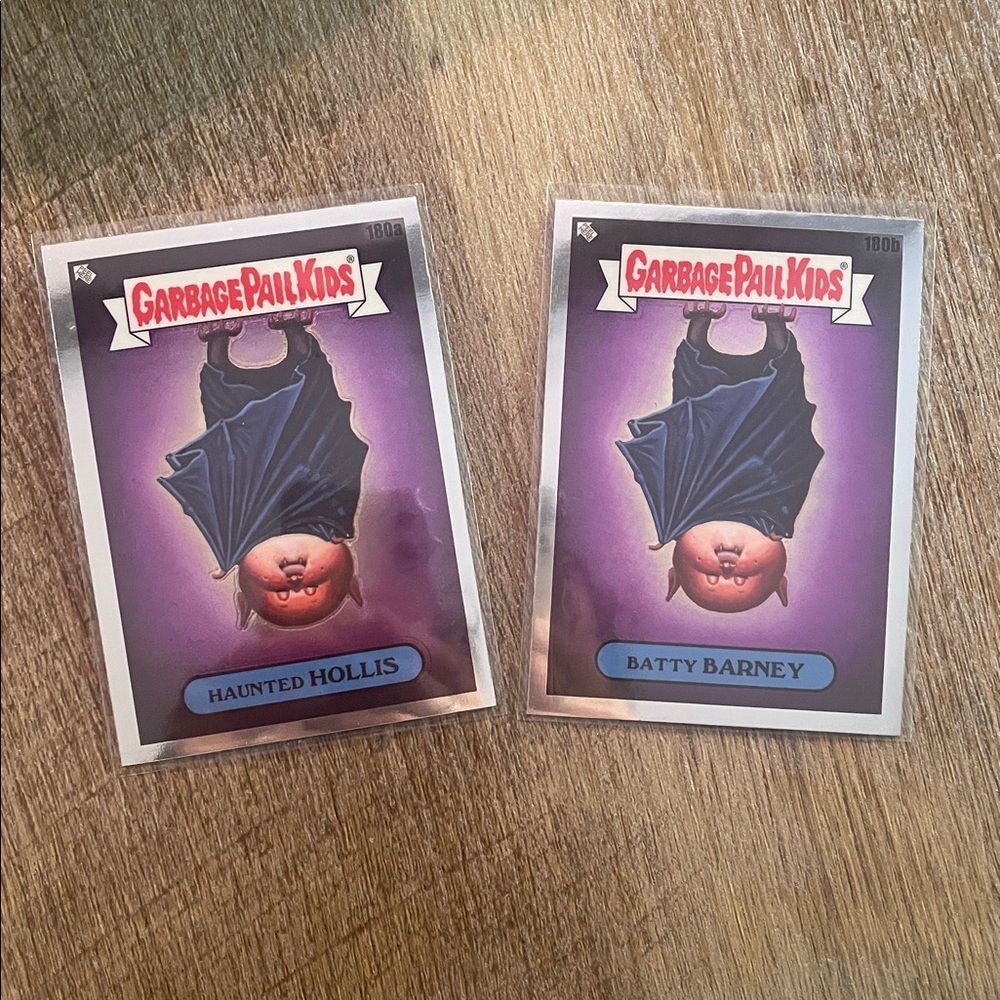 ✨10/$10✨ Garbage Pail Kids Trading Cards Haunted Hollis & Batty Barney 180a/180b